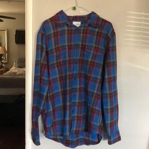Sonoma Modern Fit Flannel Shirt Checker Pattern